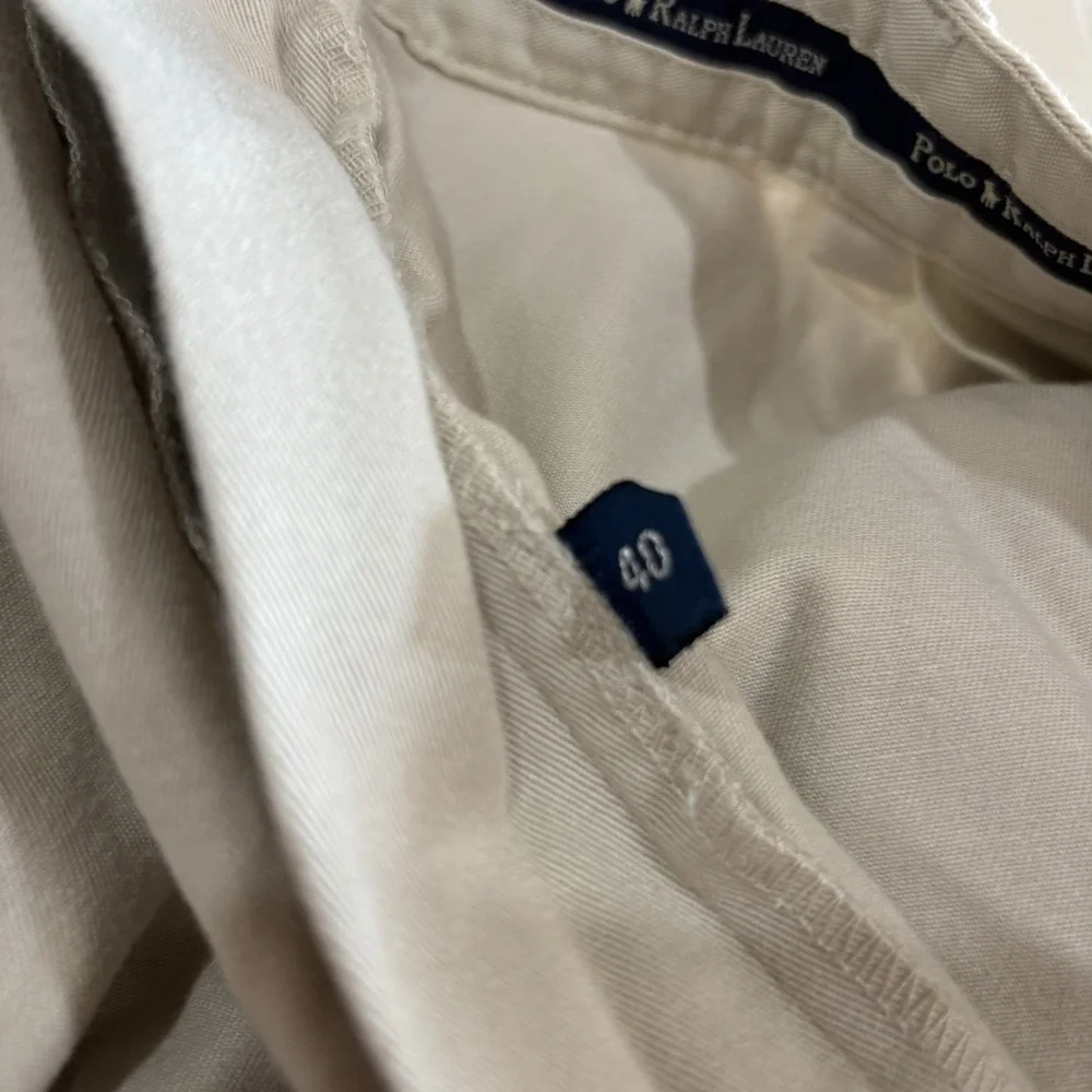 Vintage Polo Ralph Lauren Andrew Shorts Chino Men's 40 Double Pleat Beige Khaki